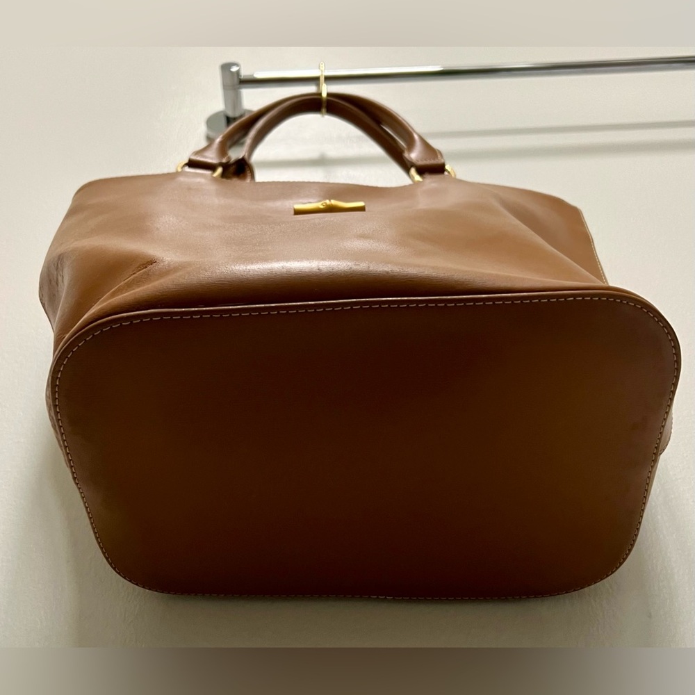 Longchamp Small Leather Tote | Brown - Picture 3 of 15